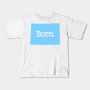 Colorado Born CO Blue Kids T-Shirt